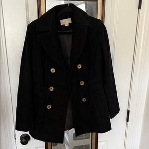 MICHAEL Michael Kors Black Peacoat with Gold Buttons